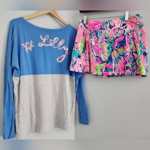 Lilly Pulitzer gumbo limbo skort and finn tee